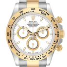 Daytona 40mm Steel Yellow Gold White Dial Mens Watch 126503