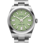 Oyster Perpetual 41mm Stainless Steel Pistachio Dial Men Watch 134300-0006 New 2025