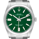 Oyster Perpetual 41mm Green Dial Steel Mens Watch 124300