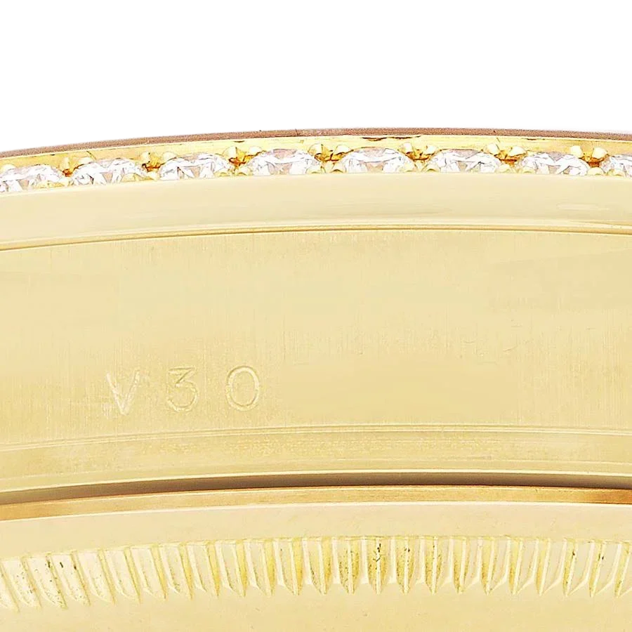 President Day-Date 36mm Yellow Gold Diamond Bezel Mens Watch 118348