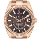 Sky-Dweller 42mm Rose Gold Chocolate Brown Dial Mens Watch 326935