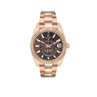 Sky-Dweller 42mm Rose Gold Chocolate Brown Dial Mens Watch 326935