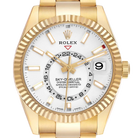 Sky-Dweller 42mm Yellow Gold White Dial Automatic Mens Watch 326938