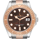 Yachtmaster 40 Rose Gold Steel Brown Dial Mens Watch 116621