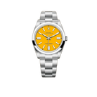 Oyster Perpetual 41mm Stainless Steel Yellow Dial Men Watch 124300-0004