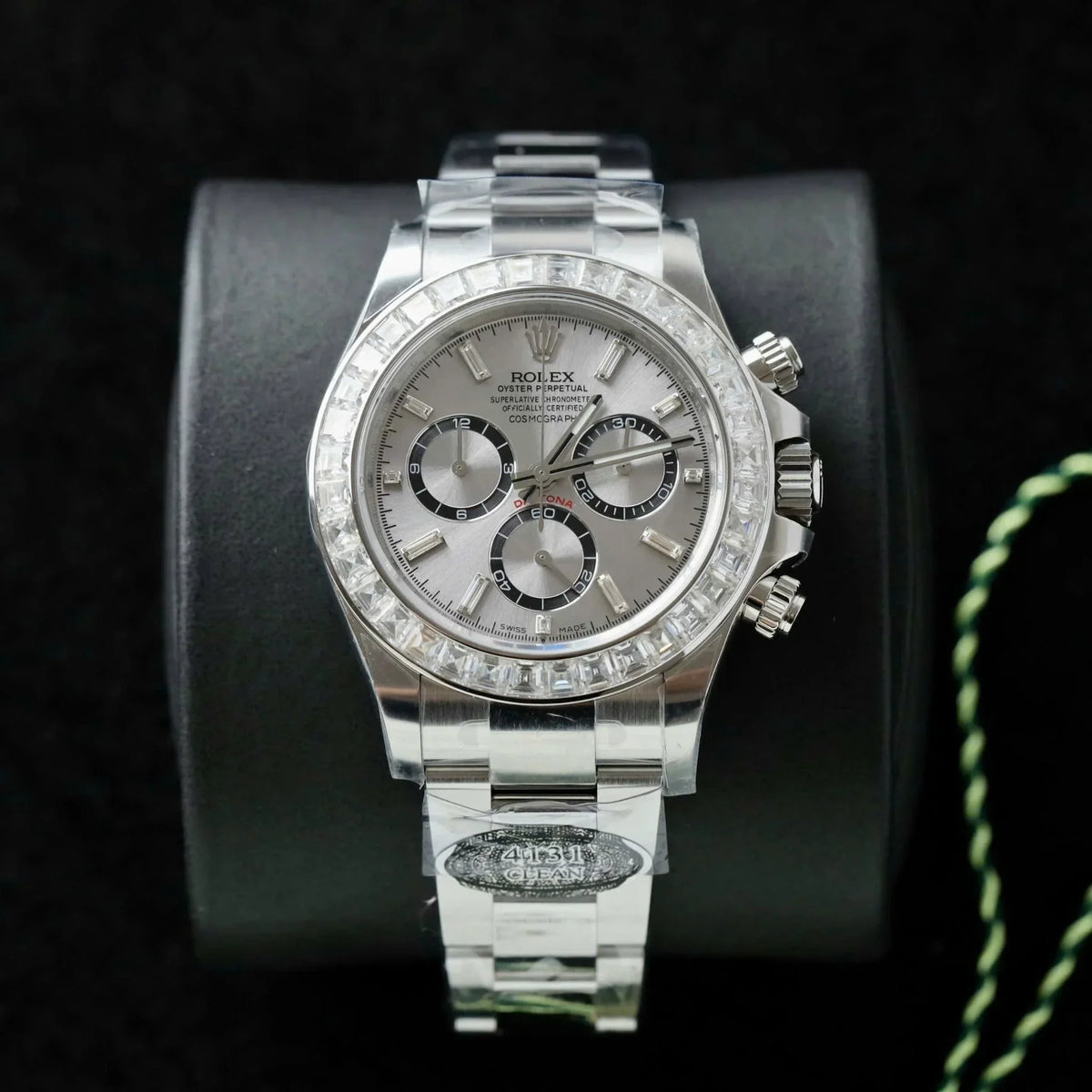 Cosmograph Daytona 40mm White Gold Silver Diamond Dial Diamond Bezel M126539TBR
